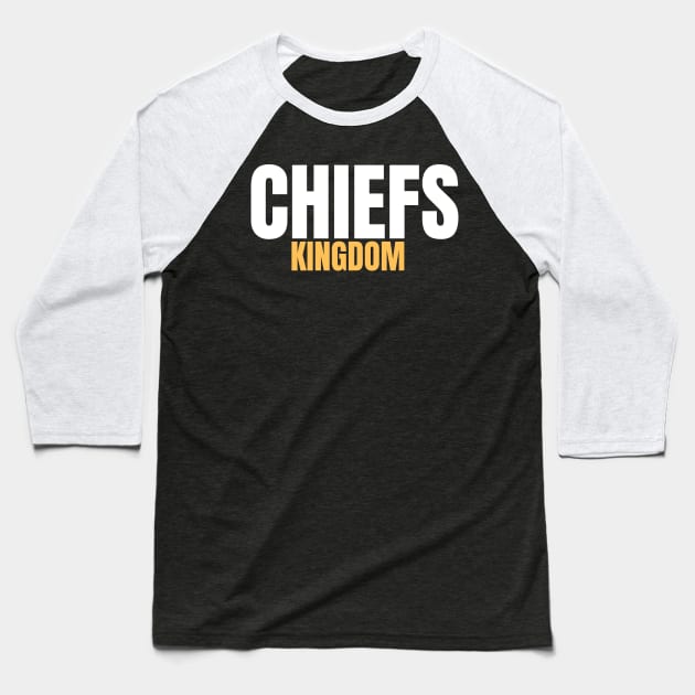 Chiefs Kingdom Baseball T-Shirt by FootballBum